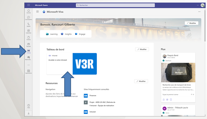 Intégration de l’intranet à Microsoft Teams avec Viva Connections
