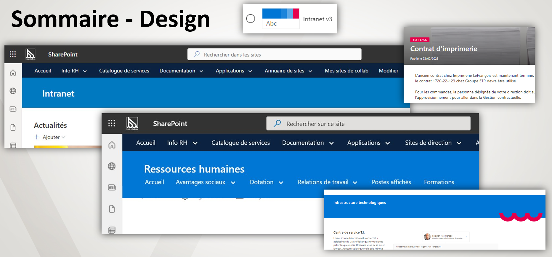Personnalisation du thème de couleurs de l’intranet SharePoint